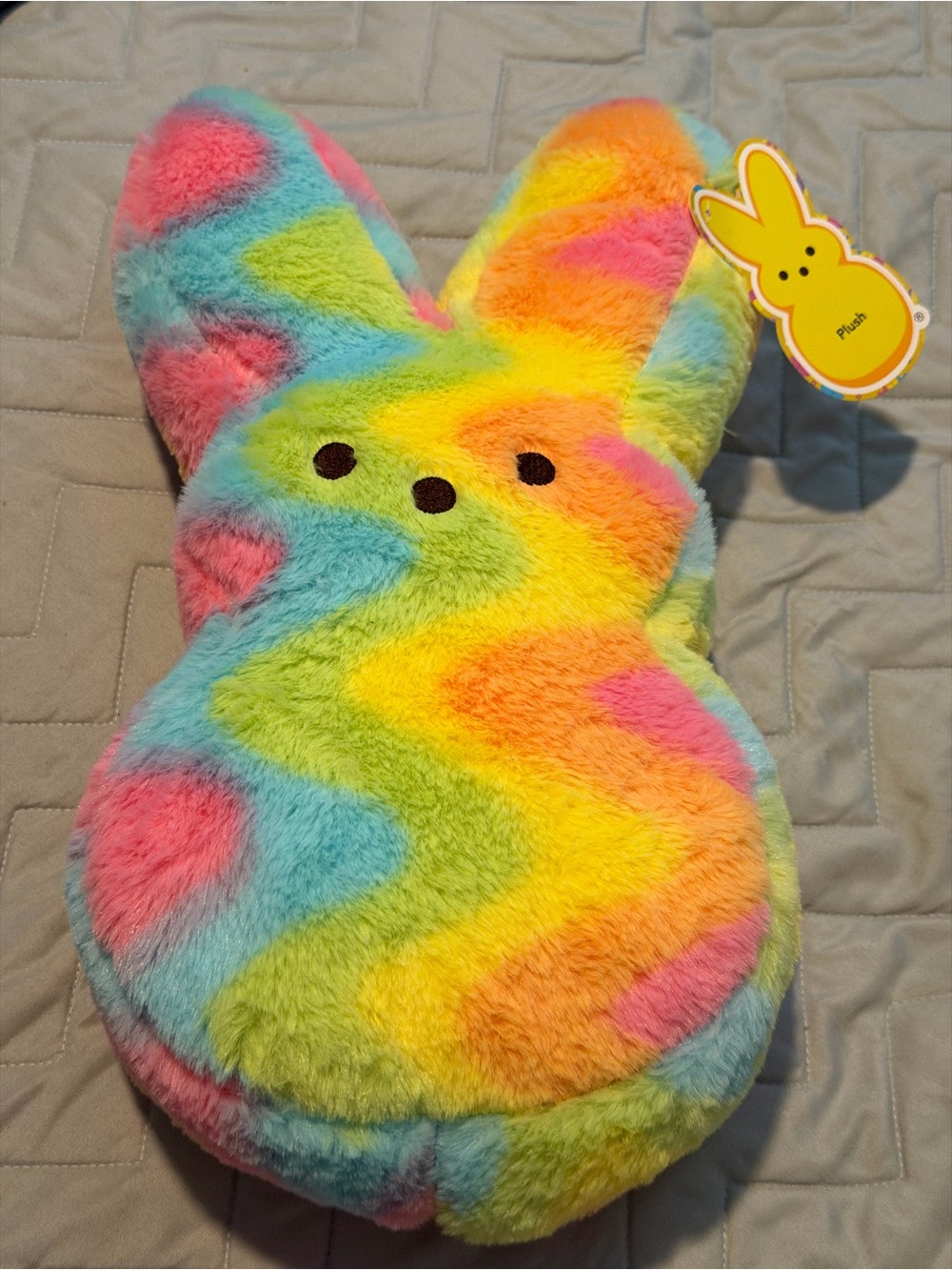 NWT Peeps Rainbow Plush Bunny Pillow